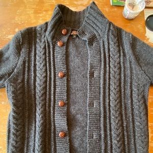 Ben Sherman wool cable knit button down sweater